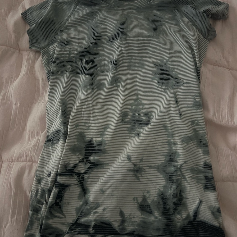 Lululemon Swiftly Tech Size 10 Grey Tye-Dye